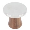 Wood Handle Coffee Tamper Stainless Steel Press Detachable Flat Base