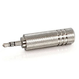 C2G/Cables to Go 40636 3.5mm Stereo Male to 6.3mm (1/4 Inch) Stereo Female Adapter Metallic Silver