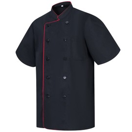 MISEMIYA KZ-8421B Men's Chefs Jacket, Chef's Jackets Men's 8421b - Black