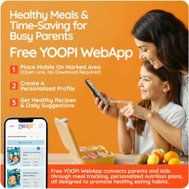 YOOPI Bento Box for Kids, Leak-Proof, BPA-Free School Bento Lunch Box Containers with Compartments. Online Healthy Meal Planning, Durable, Easy-Clean, Eco-Friendly Lunchbox for Boys & Girls (Yellow)