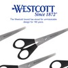 Westcott Lefty Scissors - 6” Black Plastic Handle, Extra-Sharp Stainless