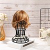 Otoolling 12 Pack Wig Stand, Black Plastic Wig Holders Head-shaped