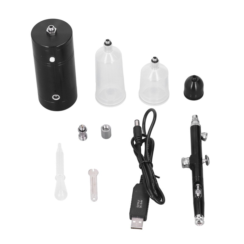 Airbrush Kit with Air Compressor Portable Cordless Gun USB Rechargeable