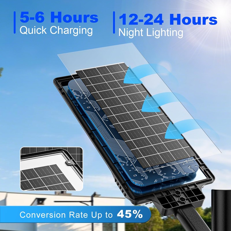 Sinpbw Solar Street Light 9000W Outdoor Light Wide Angle Motion