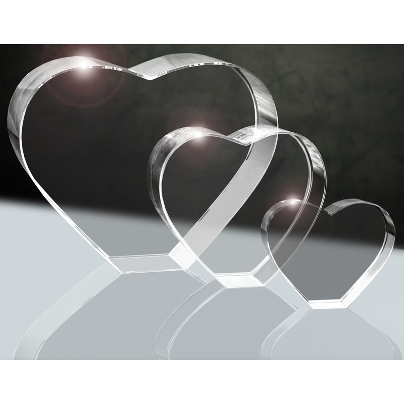 Glass Photo (3D) | Heart 80 mm | 1 to