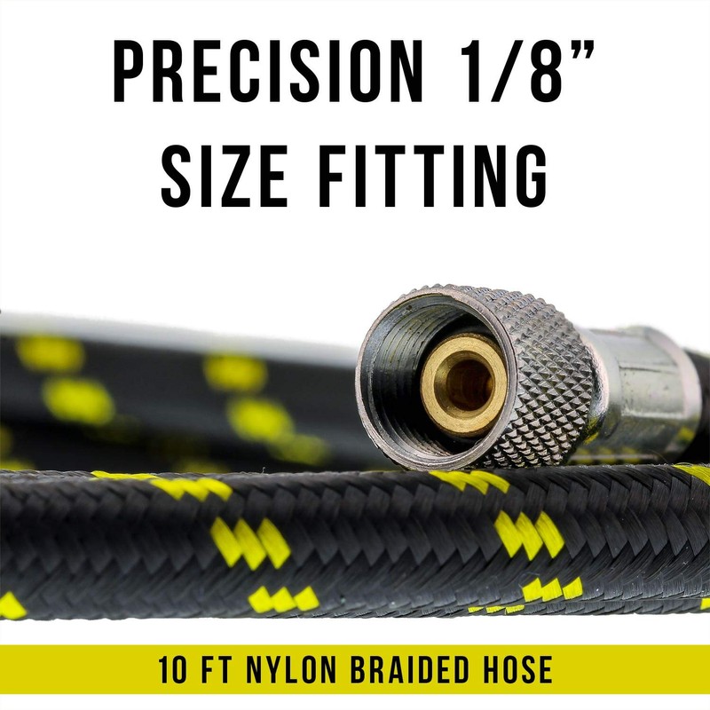 Master Airbrush Premium 10 Foot Nylon Braided Airbrush Hose with