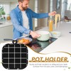 6 PCS kitchen pot holders, Black checkered pot holders for