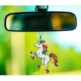 Gifton - Cute Unicorn Car Freshener - Funny Novelty Gift for Women Her - Girls Birthday Present Idea Christmas Stocking Fillers Lavender Scent (1 Supplied)