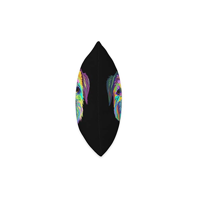 Colourful Dog Border Terrier Throw Pillow