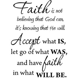 Faith Inspirational Wall Stickers, sacinora Motivational Phrases Wall Decals Positive Quotes Removable Vinyl Peel and Stick for Home Office Bedroom Living Room Art Decorations