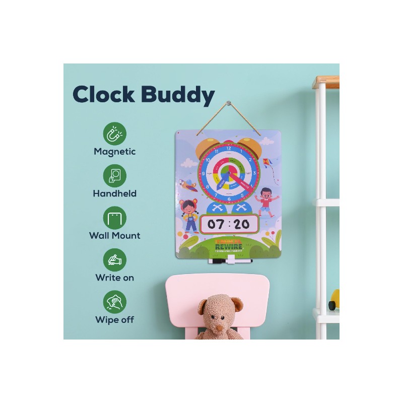 Clock Buddy – Interactive Kids Clock for Learning to Tell