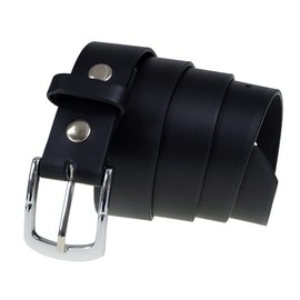 Milwaukee Leather MP7114 Men's Light Black Genuine Leather Belt with Interchangeable Buckle - 1.5 inches Wide - 38