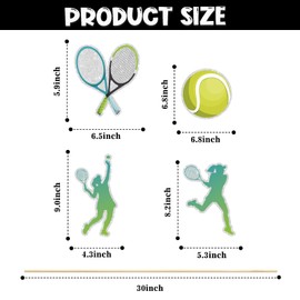 16 Pc Tennis Collection Table Topper - Tennis Theme Birthday Table Centerpieces, Sticks, Racket, Ball, Player, Sport Themed Bday Party Supplies