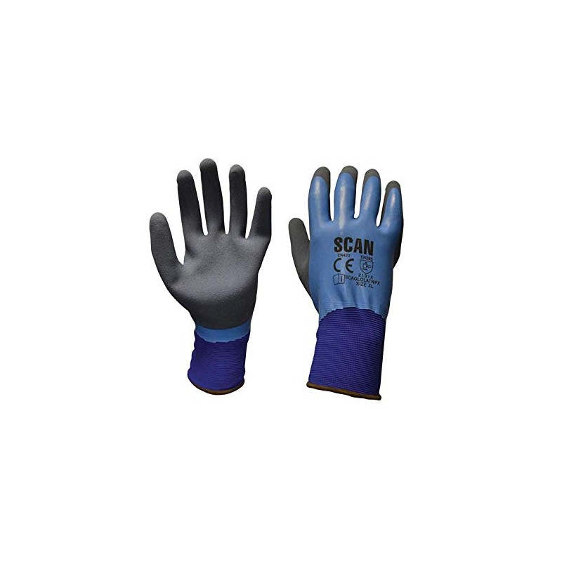 Scan SCAGLOLATWPX Waterproof Gloves with Latex Palm - Size 10