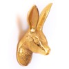 ETHNICITI Hare Head Gold Metal Vintage Knob Pull Handle Drawer