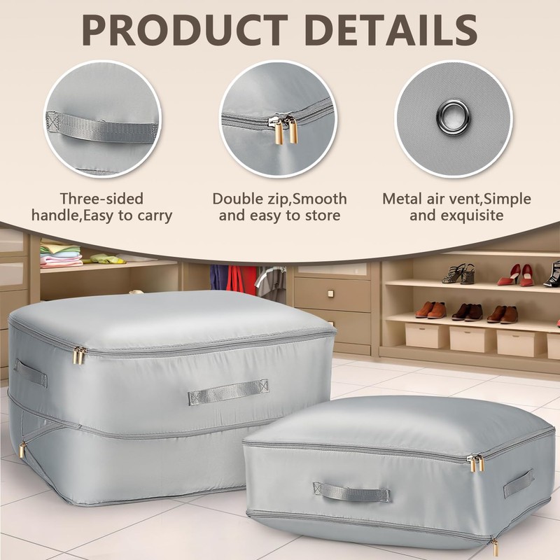Ultra Space Saving Self-Compression Organizer, Space Saving Bags, Compression Storage