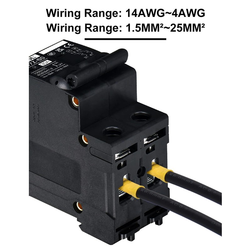 DIHOOL 30 Amp Circuit Breaker DIN Rail Mount Solar Disconnect