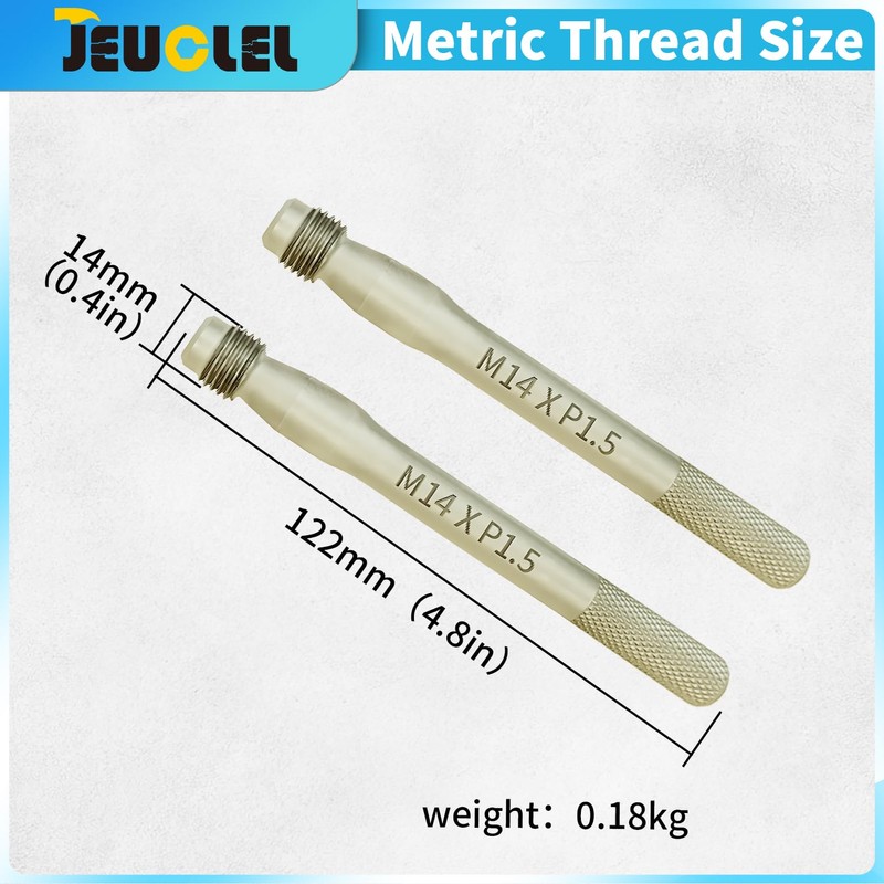 JEUCLEL 2PCS M14x1.5 Wheel Hanger Alignment Pin Guide Tool, Rim