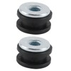 Enwye 10 PCS Motorcycle Rubber Grommets Black and Silver 6mm