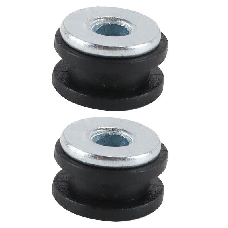 Enwye 10 PCS Motorcycle Rubber Grommets Black and Silver 6mm