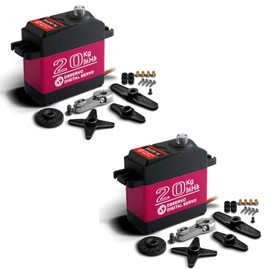 RCmall 2PCS DS3218 PRO 20KG Upgrade Rc Steering Digital Servo High Torque Full Metal Gear Motors Server for Rc Funs 1/8 1/10 1/12 Scale Car Baja Control Angle 270 Degree