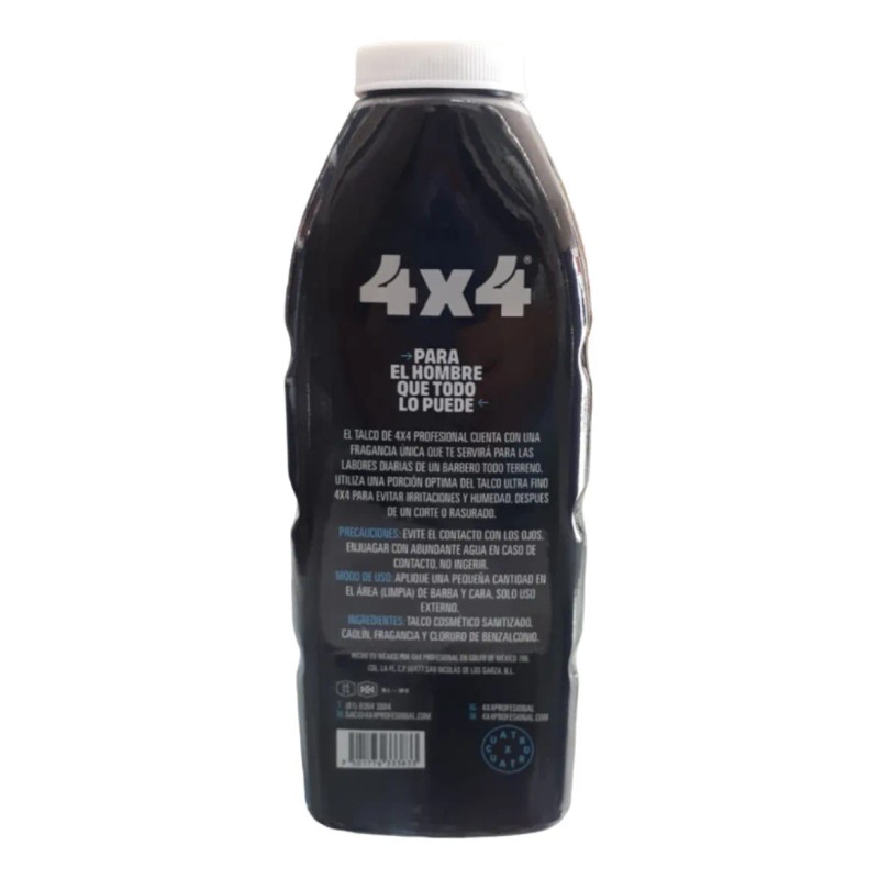 Talco Ultra Fino Para Barbería Y Salones 4x4 255g