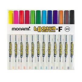 Name Pen F 12-Color Set (134.4X11.5mm Name Pen F 12 Colors) / 네임펜F 12색 세트(134.4X11.5mm 네임펜F 12색)