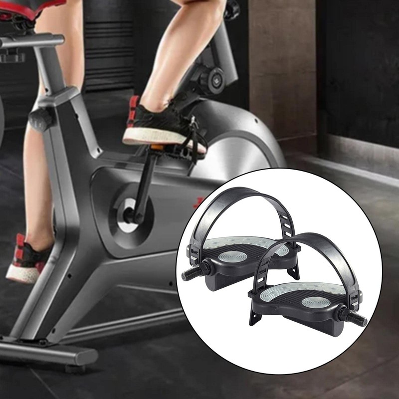 Amagogo 1 Pair of Exercise Bike Pedals with Straps Stationary