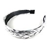 Fashion Accessories Now shiny Silver lamé headband braid faux leather