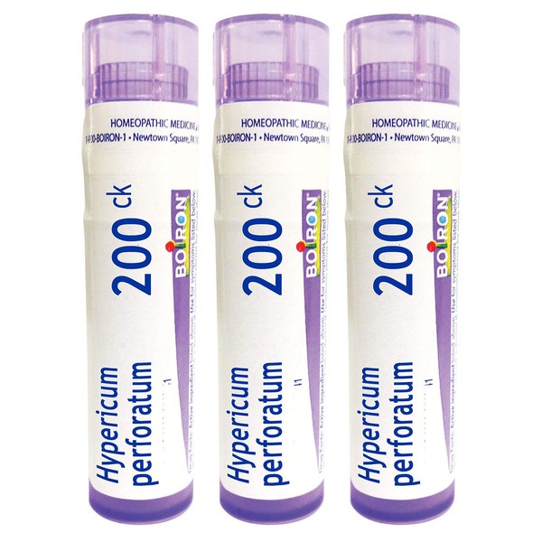 Boiron Hypericum Perforatum 200ck Homeopathic Medicine for Nerve Pain - Pack of 3 (240 Pellets)