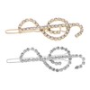Mikinona Elegant Rhinestone Hair Pins for Women Flat Hair Pins