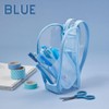 Raymei Fujii FY1267 Pencil Case, Detecure Clear, Stand-type, Blue