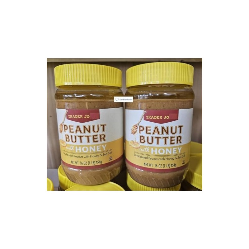 Trader Joe Peanut Butter with Honey Dry Roasted Peanuts with