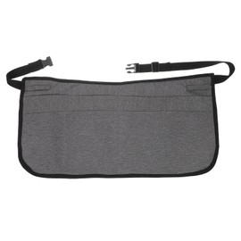sourcing map Professional Waterproof Cleaning Apron 11.8"x21.7" Adjustable Waist Belt Waitress Waiter Short Aprons with 5 Pockets for Cleaning Work of House Hotel, Grey