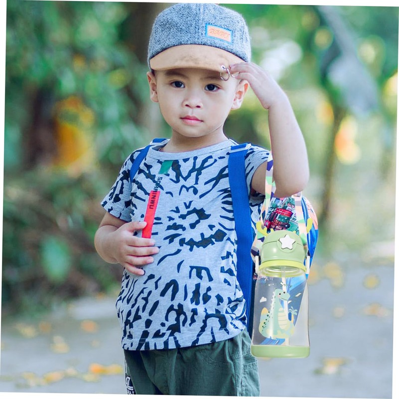 LABRIMP Straw Cup with Antler Design Leak Water Bottle for