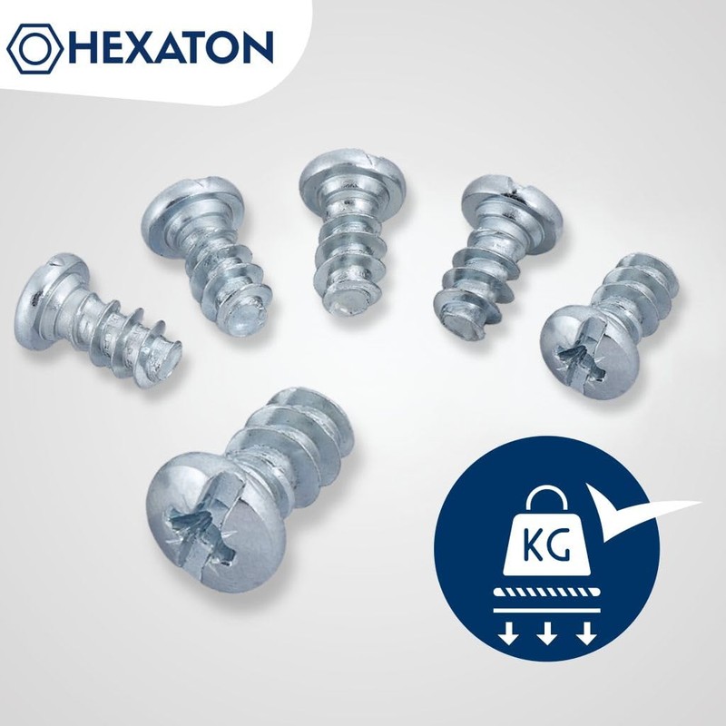 HEXATON Euro Screws with Round Head - 6.3 x 16