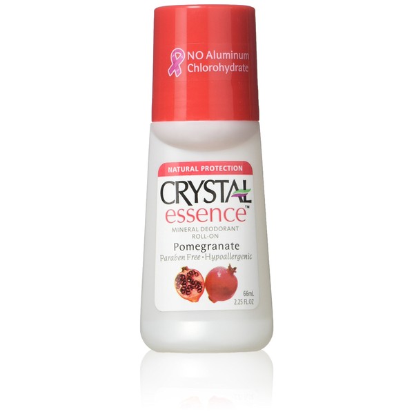 Crystal Deodorant Essence Roll-On 2.25 Ounce Pomegranate (66ml) (2 Pack)
