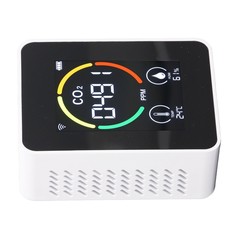 CO2 Detector Portable Battery Operated Temperature Humidity Meter Air Quality