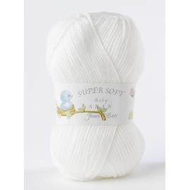 Baby Aran Knitting Wool 100g Ball James Brett Super Soft Acrylic Yarn White BA4