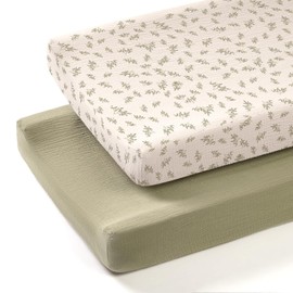 lulumoon Funda para Cambiador de pañales de Muselina para Cambiador de pañales, para niñas y niños