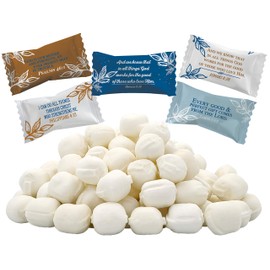 The Dreidel Company Bible Verses Buttermints, Mint Candies, After Dinner Mints, Butter Mint Candy, Fat-Free, Individually Wrapped (110 Pieces)