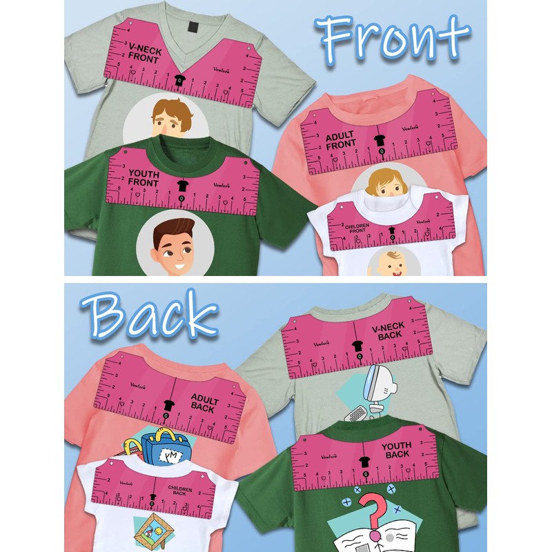 Vowlove Tshirt Ruler Guide for Vinyl Alignment: T Shirt Rulers
