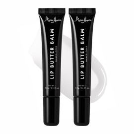 MARIA AYORA Deep Hydrating Lip Butter Balm | Plump & Nourish with Shea Butter, Vitamin E, Peptides & Hyaluronic Acid | Vegan, Non-Sticky, Anti-Aging Lip Treatment Care | 2-Pack (Clear-Unscented)