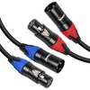 Cable XLR de 40 pies, paquete de 2 cables de