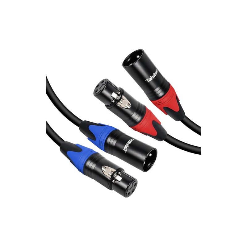 Cable XLR de 40 pies, paquete de 2 cables de