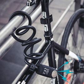 110dB Alarm Cable Lock, Weather Proof Durable Chains with 3 Customized Keys, Braided Steel Cable for Bike, Bicycle, Scooter, Motorcycle (Black)