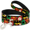 Buckle-Down Pet Leash - Justice League Stacked Logos - 4