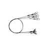 PetrisCatch Set of 5 Titanium Leaders with Carabiner, 25 cm,