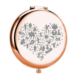 MYOSPARK Broadway Musical Theatre Compact Travel Makeup Mirror Musical Theater Lover Pocket Mirror Drama Acting Gift (Musical Mirror)