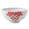 Saikai Pottery Hasamiyaki Rice Bowl, Rice Bowl, Diameter Approx. 3.9 inches (10 cm), Pettit Indigo Fruit Red 20803